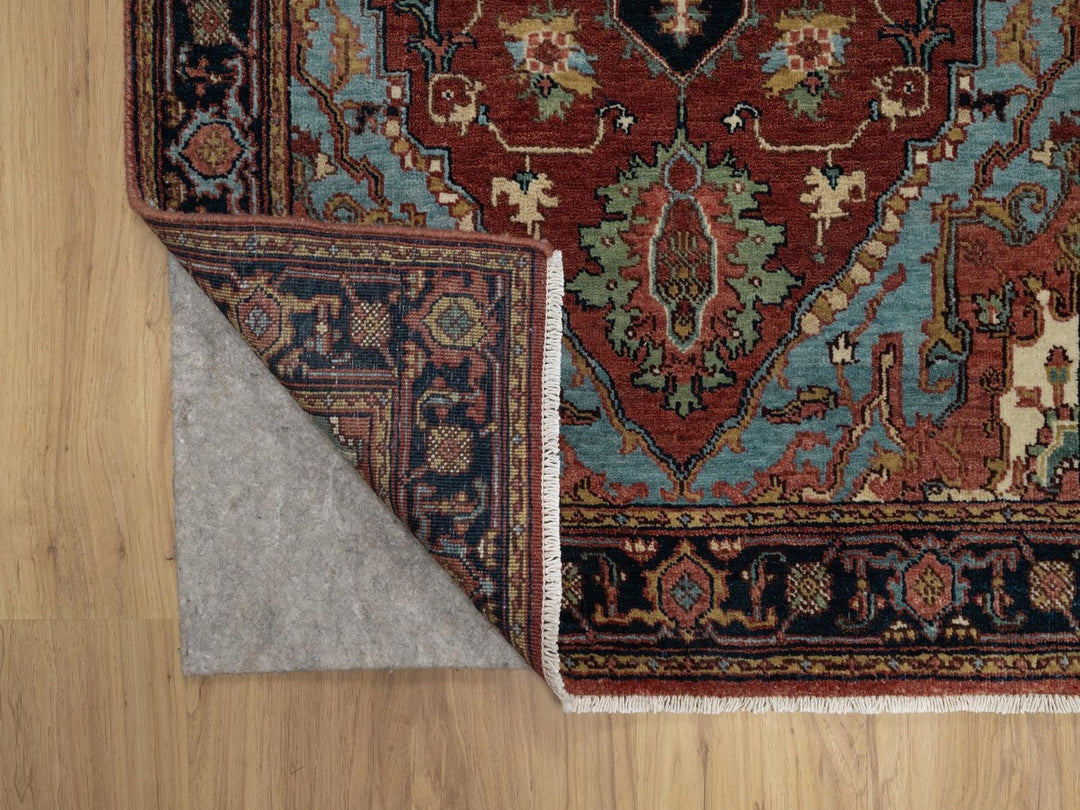 3'1" x 5'2" New Hand Knotted Red Wool Rectangle Oriental Rug - MOA10291500