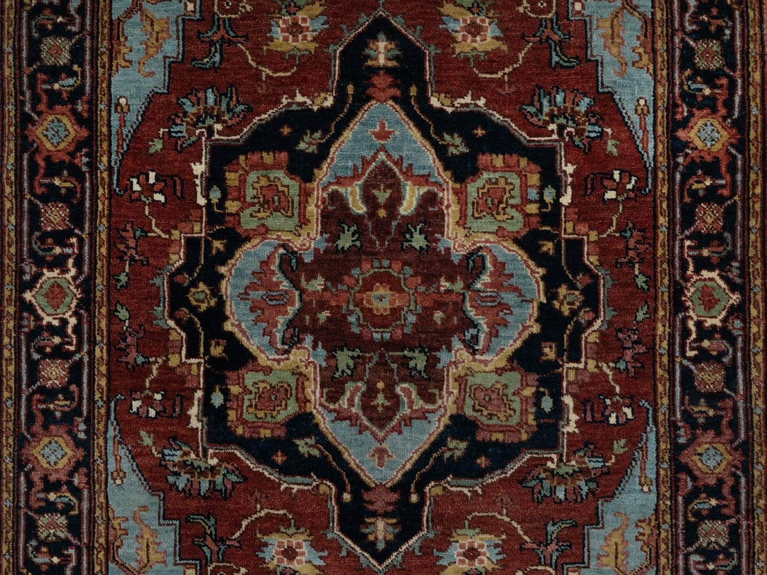 3'1" x 5'2" New Hand Knotted Red Wool Rectangle Oriental Rug - MOA10291500