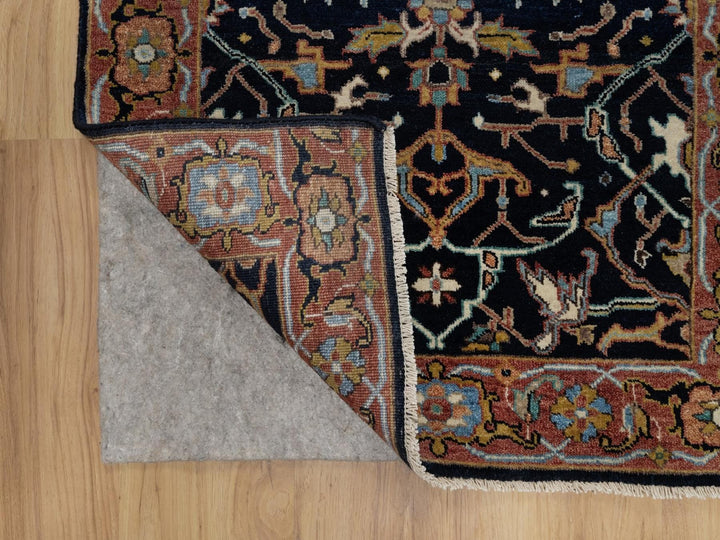 2'7" x 8'1" New Hand Knotted Blue Wool Runner Oriental Rug - MOA10291501