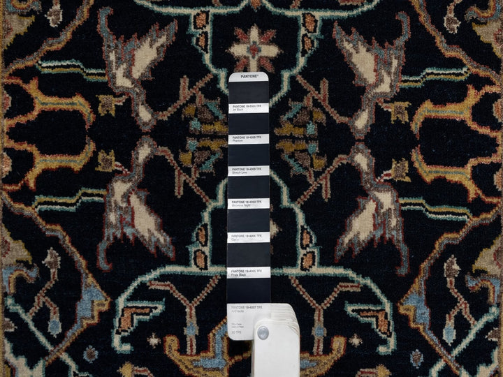 2'7" x 8'1" New Hand Knotted Blue Wool Runner Oriental Rug - MOA10291501