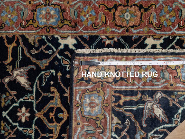 2'7" x 8'1" New Hand Knotted Blue Wool Runner Oriental Rug - MOA10291501