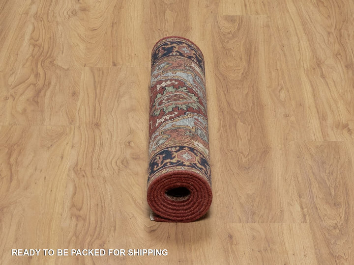 2'6" x 6'2" New Hand Knotted Red Wool Runner Oriental Rug - MOA10291502