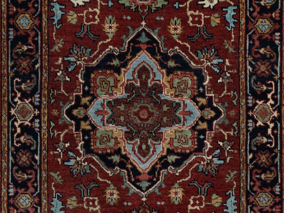 2'8" x 8'1" New Hand Knotted Red Wool Runner Oriental Rug - MOA10291504