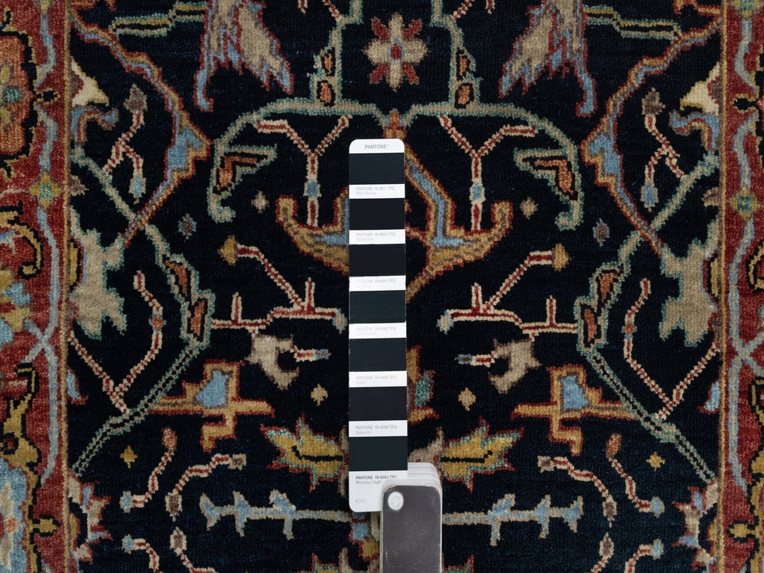 2'7" x 8'3" New Hand Knotted Blue Wool Runner Oriental Rug - MOA10291505