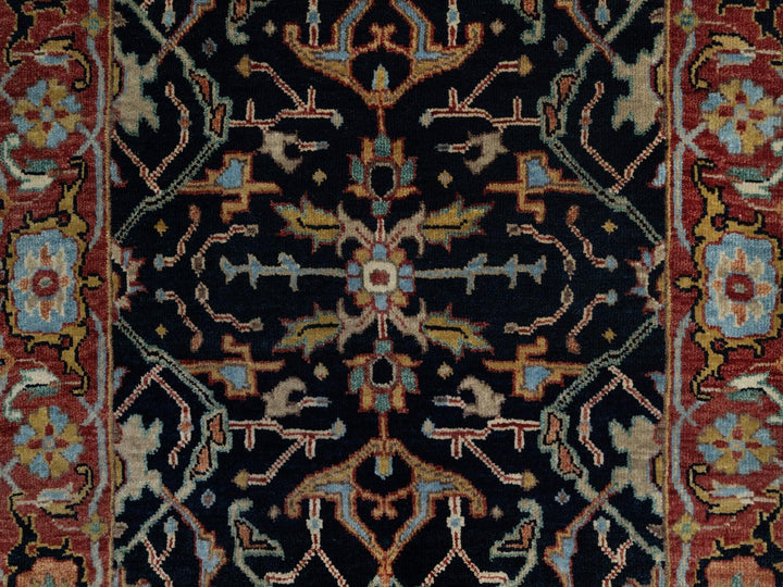 2'7" x 8'3" New Hand Knotted Blue Wool Runner Oriental Rug - MOA10291505