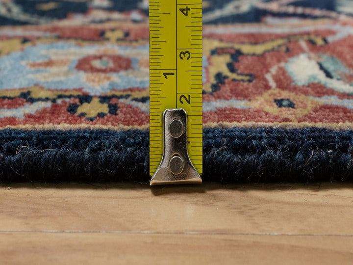 2'7" x 8'3" New Hand Knotted Blue Wool Runner Oriental Rug - MOA10291505
