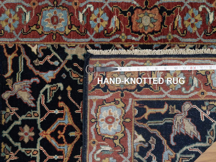 2'7" x 8'3" New Hand Knotted Blue Wool Runner Oriental Rug - MOA10291505