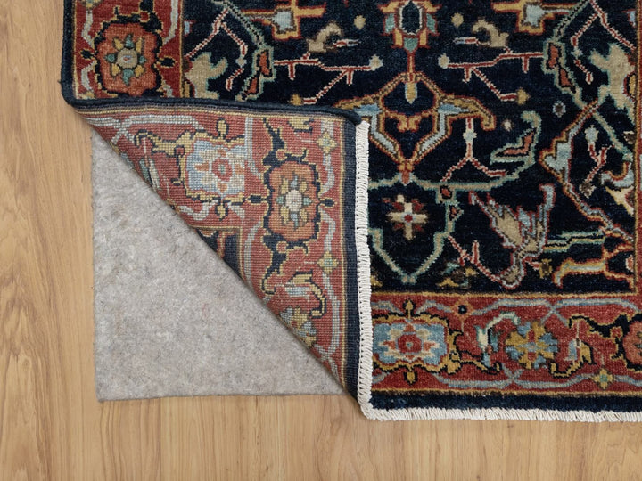 2'7" x 6'2" New Hand Knotted Blue Wool Runner Oriental Rug - MOA10291506