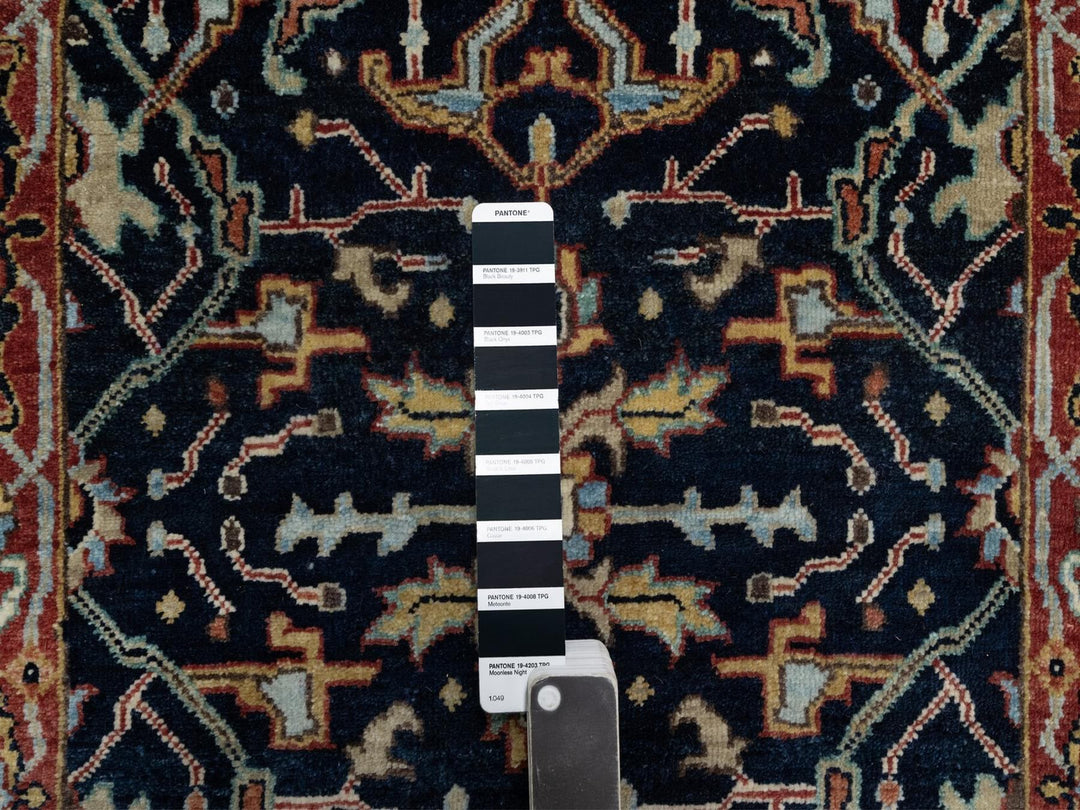 2'7" x 6'2" New Hand Knotted Blue Wool Runner Oriental Rug - MOA10291506