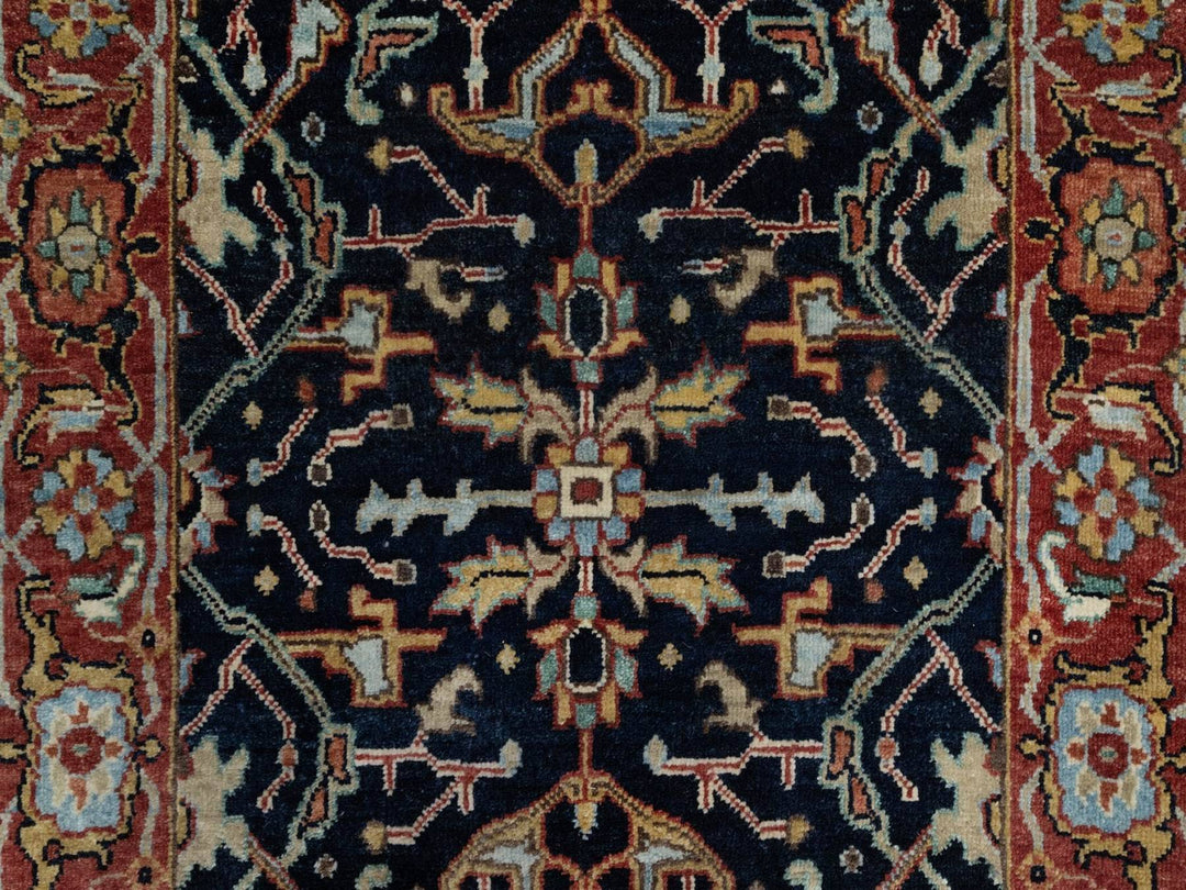 2'7" x 6'2" New Hand Knotted Blue Wool Runner Oriental Rug - MOA10291506