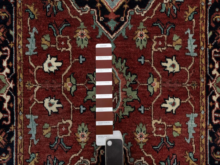 2'6" x 6'3" New Hand Knotted Red Wool Runner Oriental Rug - MOA10291507