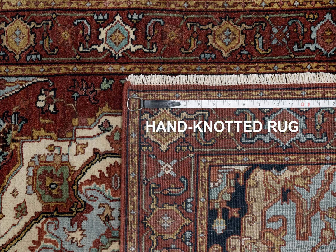 3'1" x 5'1" New Hand Knotted Red Wool Rectangle Oriental Rug - MOA10291508