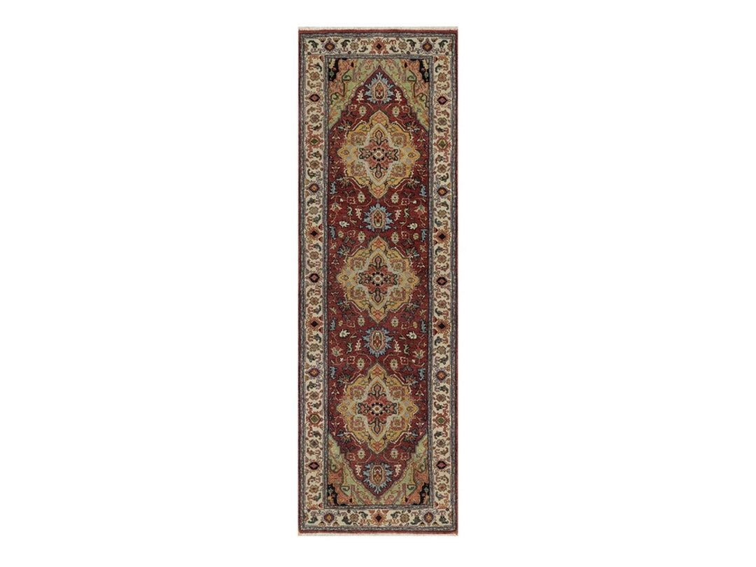 2'7" x 8'2" New Hand Knotted Red Wool Runner Oriental Rug - MOA10291510