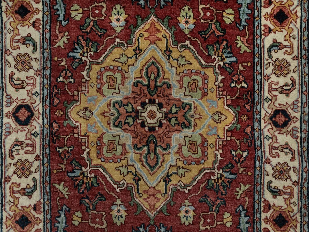2'7" x 8'2" New Hand Knotted Red Wool Runner Oriental Rug - MOA10291510