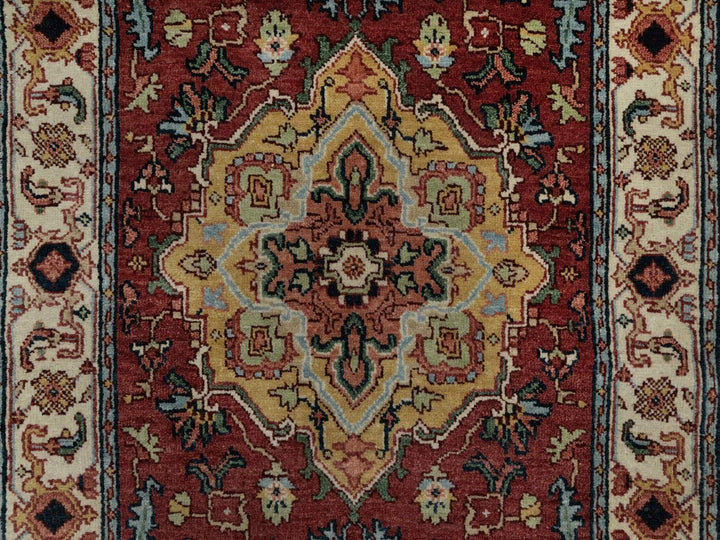2'7" x 8'2" New Hand Knotted Red Wool Runner Oriental Rug - MOA10291510
