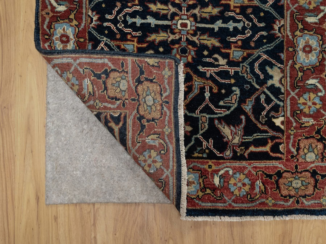 2'6" x 20'1" New Hand Knotted Blue Wool Runner Oriental Rug - MOA10291512