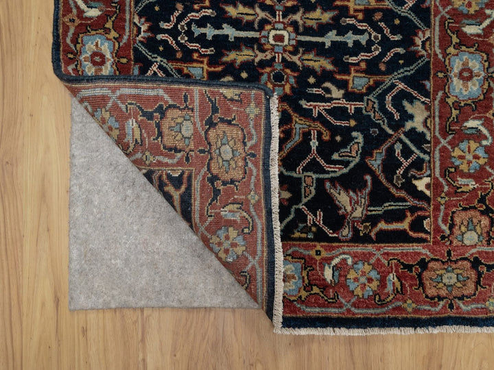 2'6" x 20'1" New Hand Knotted Blue Wool Runner Oriental Rug - MOA10291512