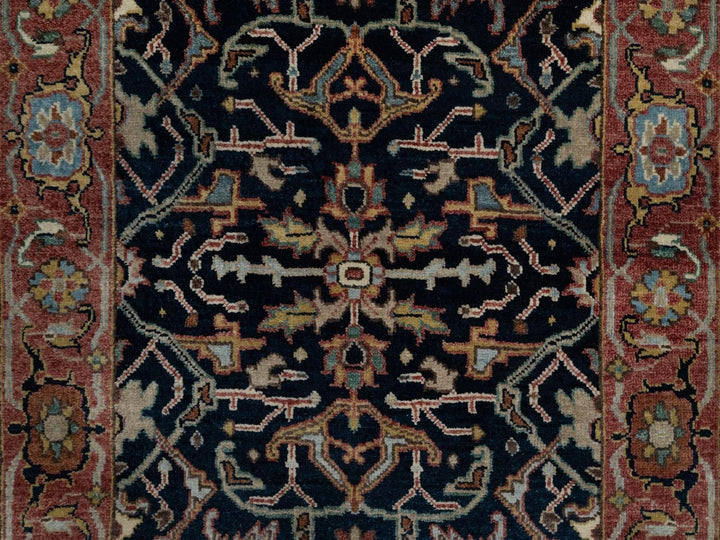 2'6" x 20'1" New Hand Knotted Blue Wool Runner Oriental Rug - MOA10291512