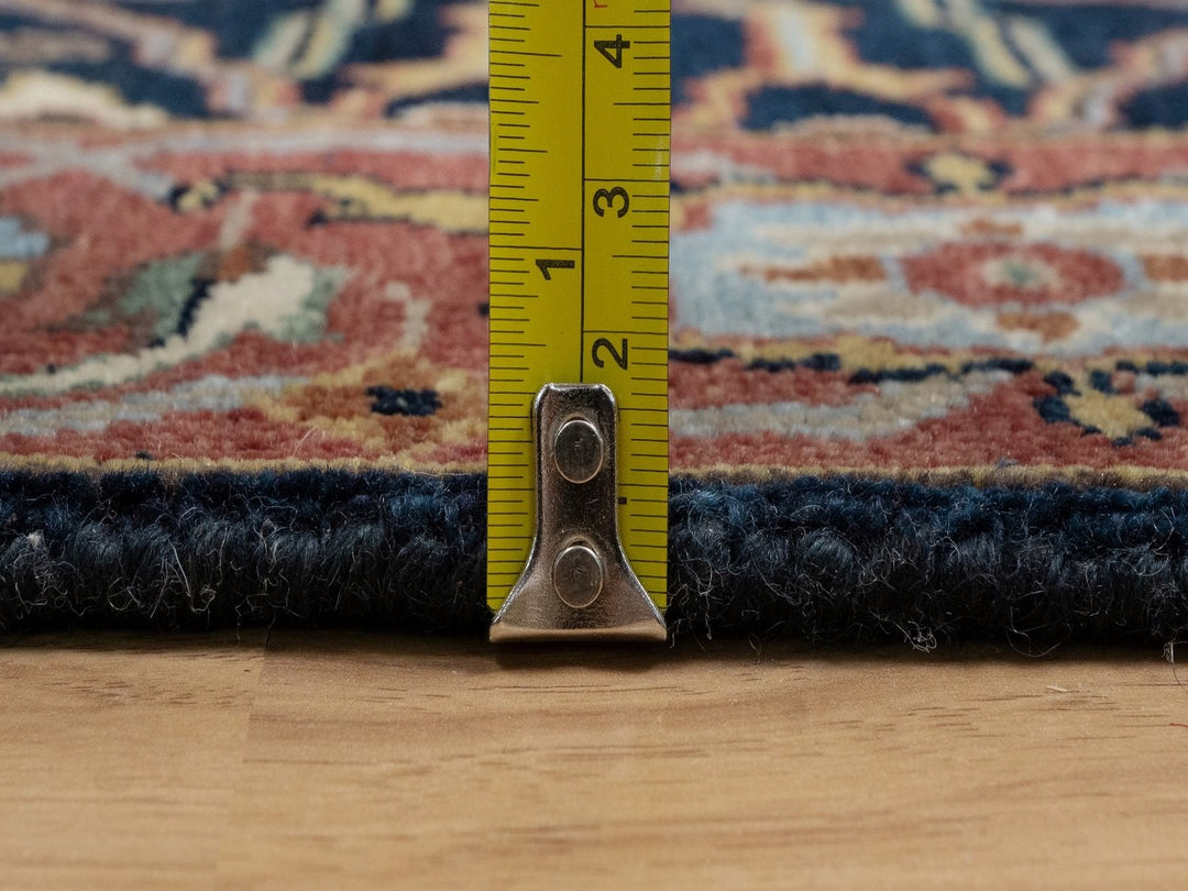 2'6" x 20'1" New Hand Knotted Blue Wool Runner Oriental Rug - MOA10291512