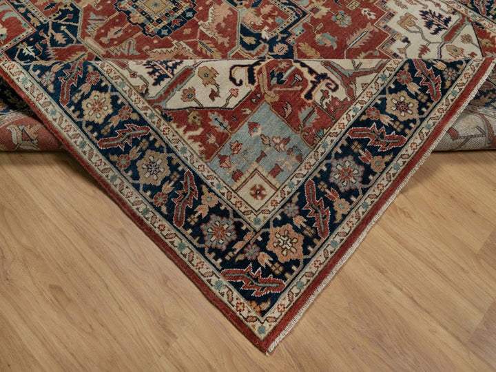 6'3" x 9'1" New Hand Knotted Red Wool Rectangle Oriental Rug - MOA10291514