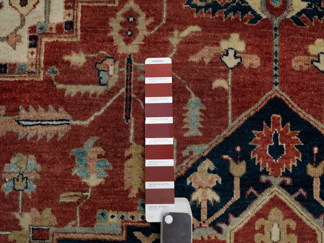 6'3" x 9'1" New Hand Knotted Red Wool Rectangle Oriental Rug - MOA10291514