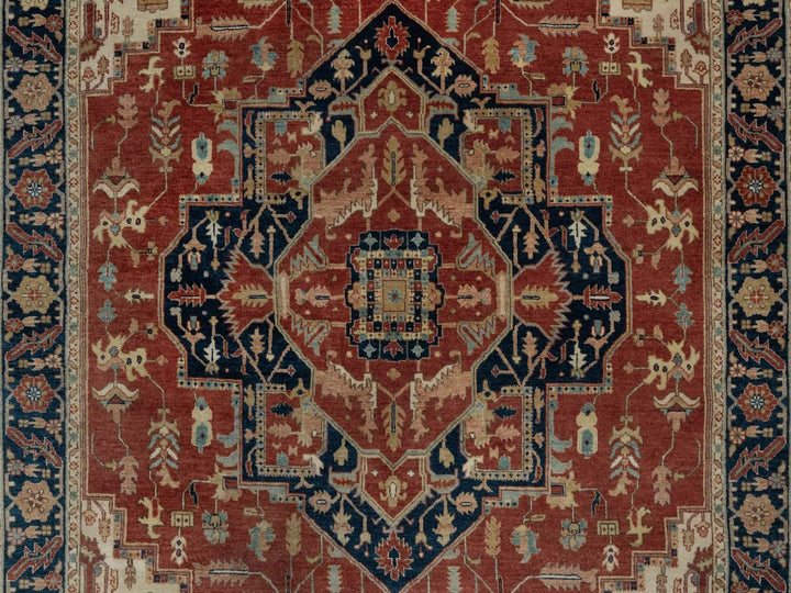 6'3" x 9'1" New Hand Knotted Red Wool Rectangle Oriental Rug - MOA10291514