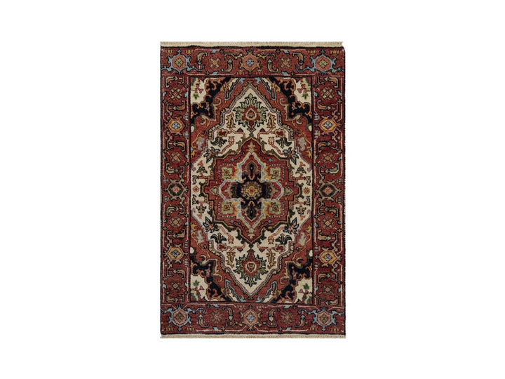 2'0" x 3'1" New Hand Knotted Ivory Wool Rectangle Oriental Rug - MOA10291520