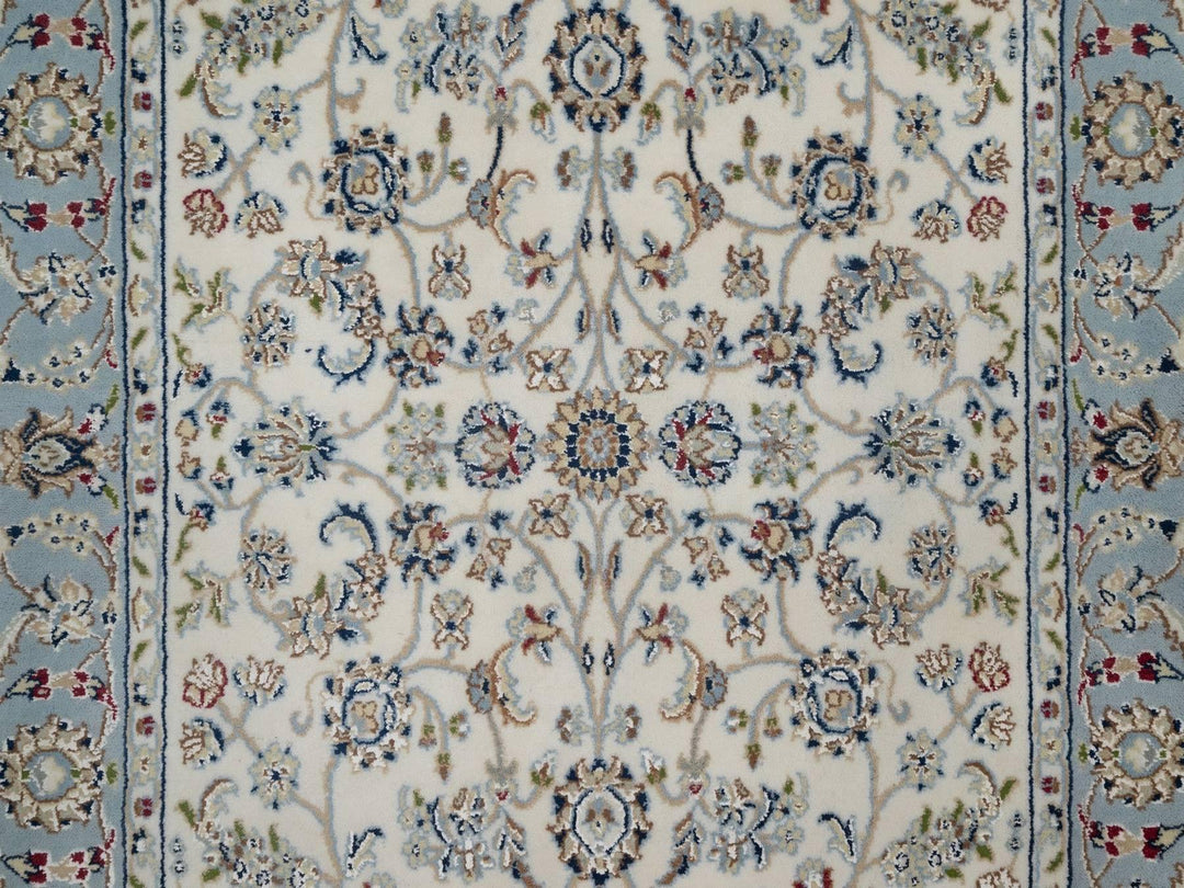 3'10" x 6'0" New Hand Knotted Ivory Wool & Silk Rectangle Oriental Rug - MOA10291528