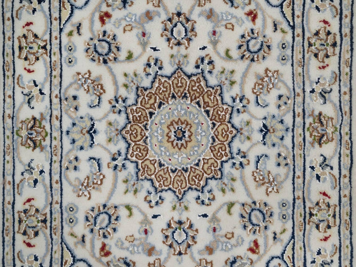 2'0" x 3'1" New Hand Knotted Ivory Wool & Silk Rectangle Oriental Rug - MOA10291539