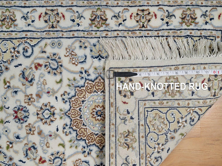 2'0" x 3'1" New Hand Knotted Ivory Wool & Silk Rectangle Oriental Rug - MOA10291539