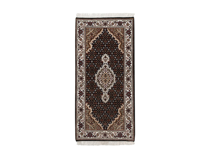 2'0" x 4'2" New Hand Knotted Black Wool Rectangle Oriental Rug - MOA10291568