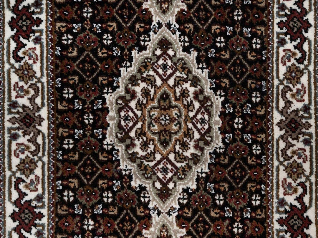 2'0" x 4'2" New Hand Knotted Black Wool Rectangle Oriental Rug - MOA10291568