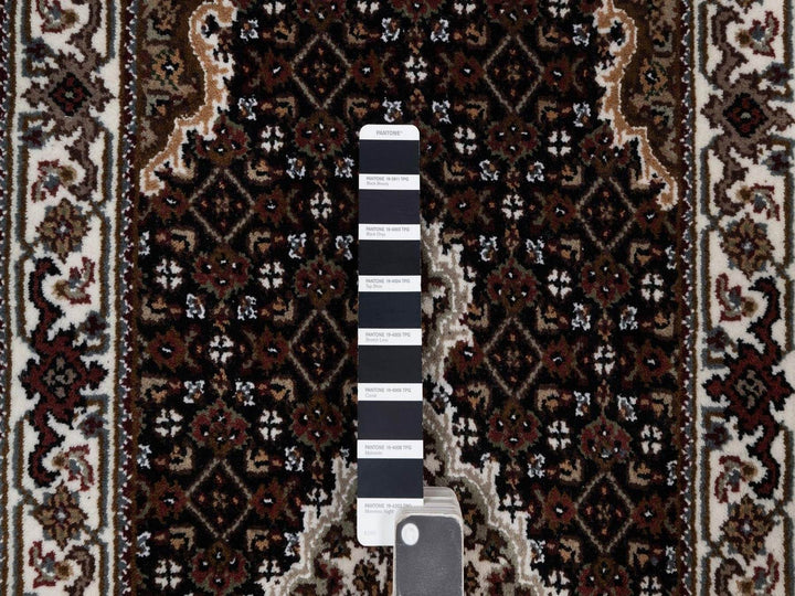2'0" x 4'1" New Hand Knotted Black Wool Rectangle Oriental Rug - MOA10291569