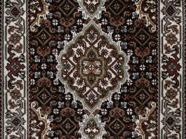 2'0" x 3'1" New Hand Knotted Black Wool Rectangle Oriental Rug - MOA10291570