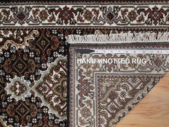 2'0" x 3'1" New Hand Knotted Black Wool Rectangle Oriental Rug - MOA10291571