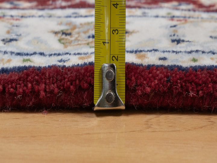 2'6" x 4'1" New Hand Knotted Red Wool & Silk Rectangle Oriental Rug - MOA10291572