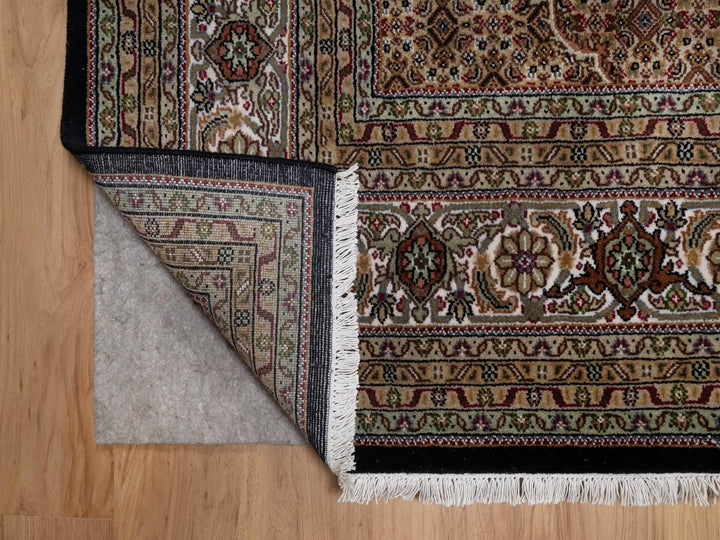 8'10" x 12'5" New Hand Knotted Black Wool Rectangle Oriental Rug - MOA10291600