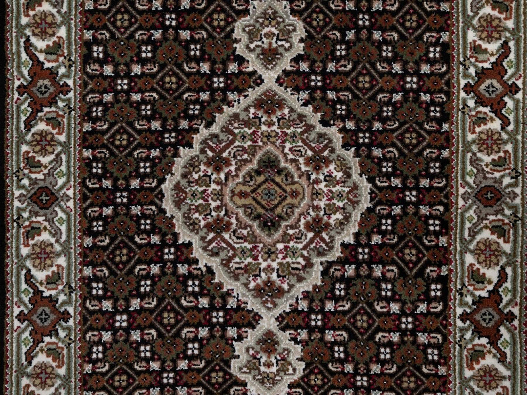 2'9" x 7'11" New Hand Knotted Black Wool Runner Oriental Rug - MOA10291612