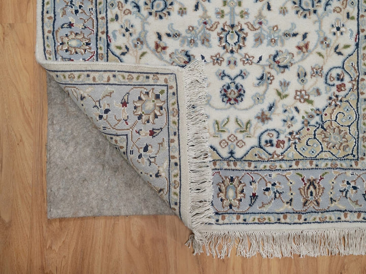 2'10" x 14'6" New Hand Knotted Ivory Wool & Silk Runner Oriental Rug - MOA10291614