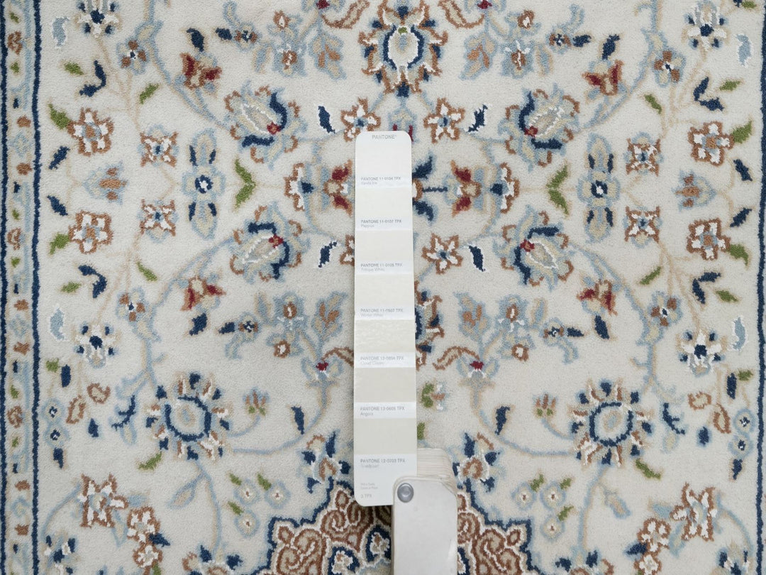 2'10" x 14'6" New Hand Knotted Ivory Wool & Silk Runner Oriental Rug - MOA10291614