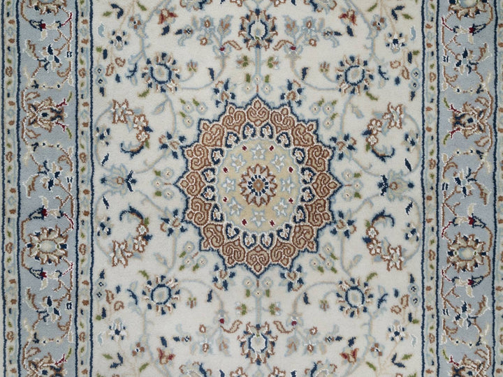 2'10" x 14'6" New Hand Knotted Ivory Wool & Silk Runner Oriental Rug - MOA10291614