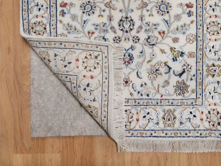 2'9" x 21'8" New Hand Knotted Ivory Wool & Silk Runner Oriental Rug - MOA10291619