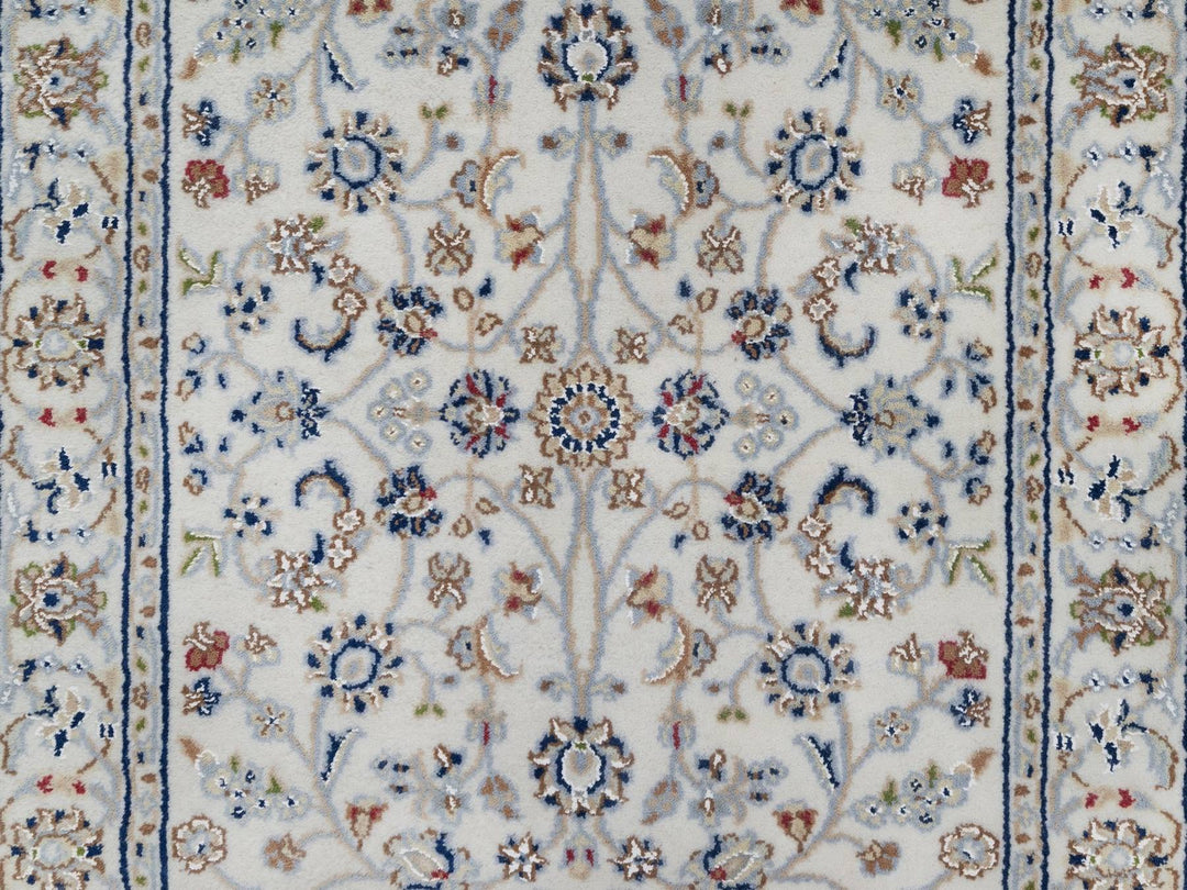 2'9" x 21'8" New Hand Knotted Ivory Wool & Silk Runner Oriental Rug - MOA10291619