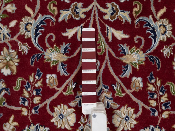 8'1" x 10'3" New Hand Knotted Red Wool & Silk Rectangle Oriental Rug - MOA10291632