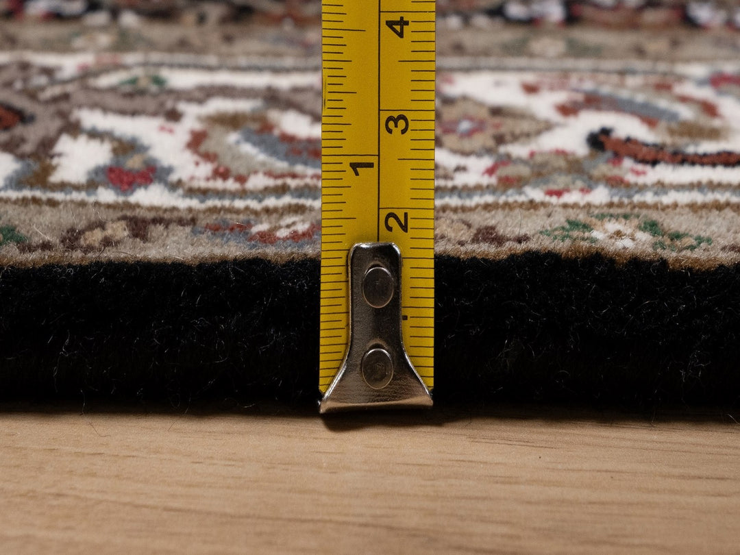 2'10" x 13'11" New Hand Knotted Black Wool Runner Oriental Rug - MOA10291639