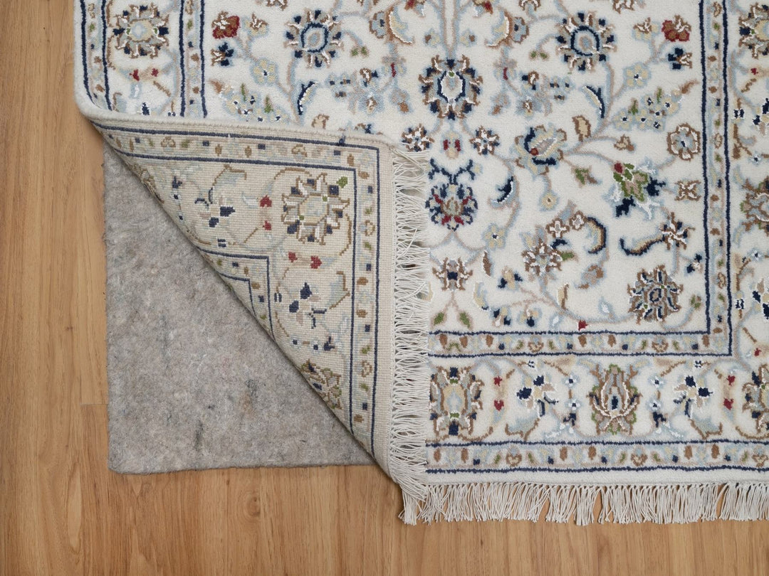 2'9" x 17'11" New Hand Knotted Ivory Wool & Silk Runner Oriental Rug - MOA10291648