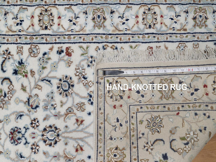 2'9" x 17'11" New Hand Knotted Ivory Wool & Silk Runner Oriental Rug - MOA10291648