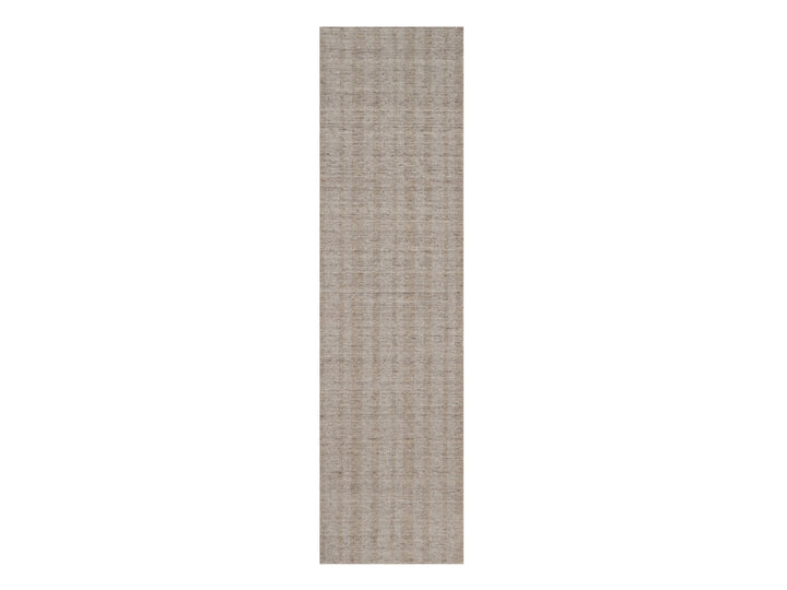 2'7" x 10'0" New Hand Loomed Brown Wool Runner Oriental Rug - MOA10291658