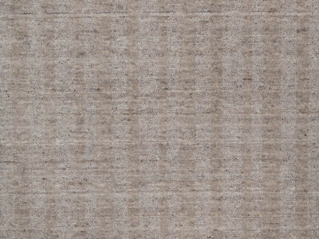 9'0" x 12'0" New Hand Loomed Brown Wool Rectangle Oriental Rug - MOA10291663