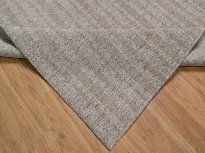 8'1" x 10'0" New Hand Loomed Brown Wool Rectangle Oriental Rug - MOA10291664